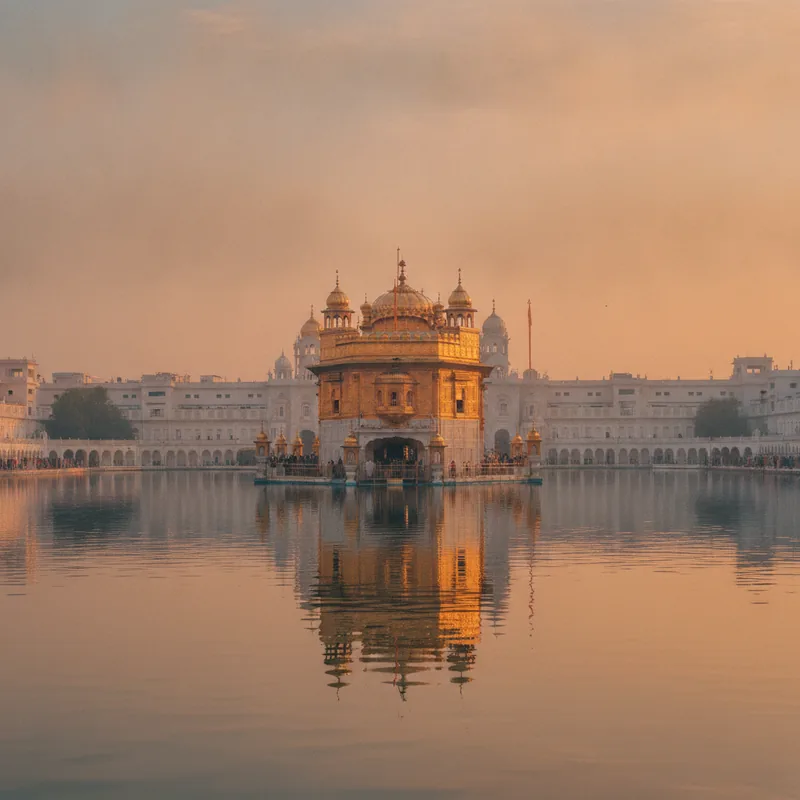 The Golden Temple, Amritsar at golden hour