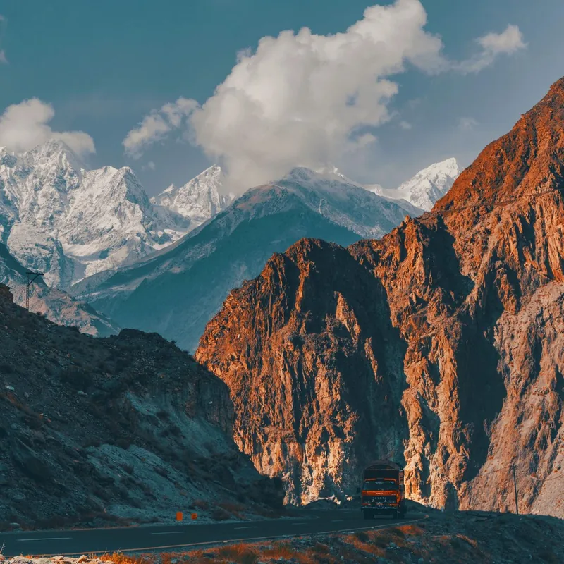 A scenic mountain road for tours and pilgrimage