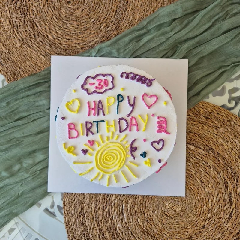 A decorated celebration cake