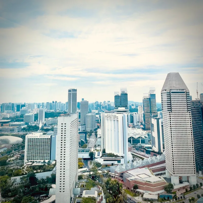 The skyline of downtown Singapore