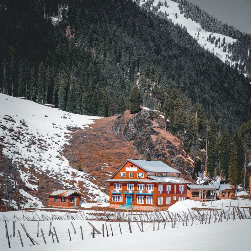 Snow-capped mountains in Kashmir
