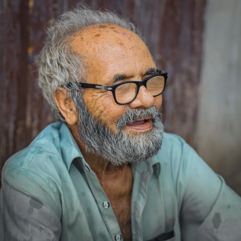 A long-standing older patient cared for at Kapoor Family Clinic