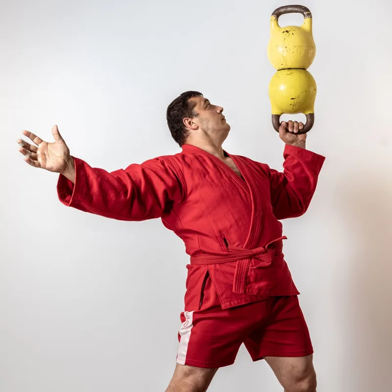 Functional strength training with a kettlebell