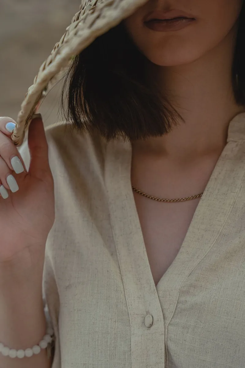 Model wearing a casual everyday dress
