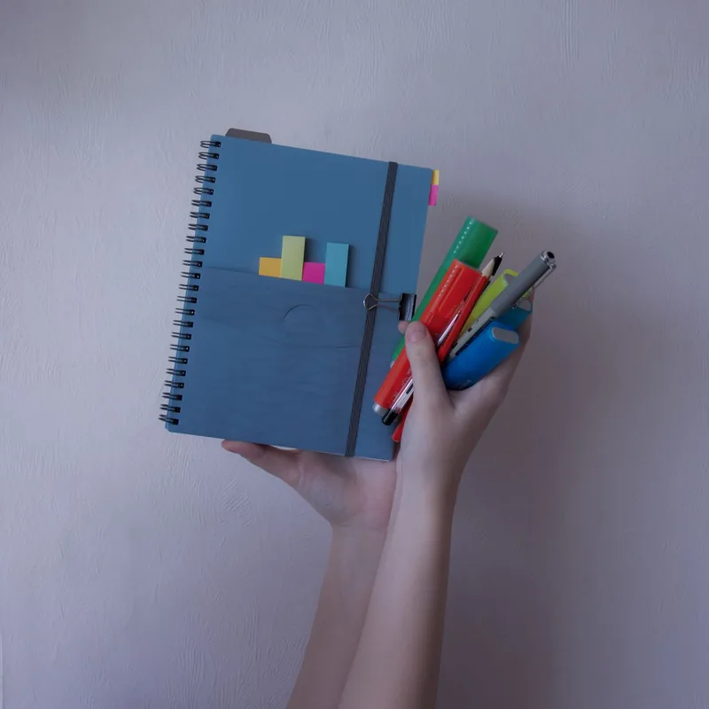 School notebooks, markers and supplies