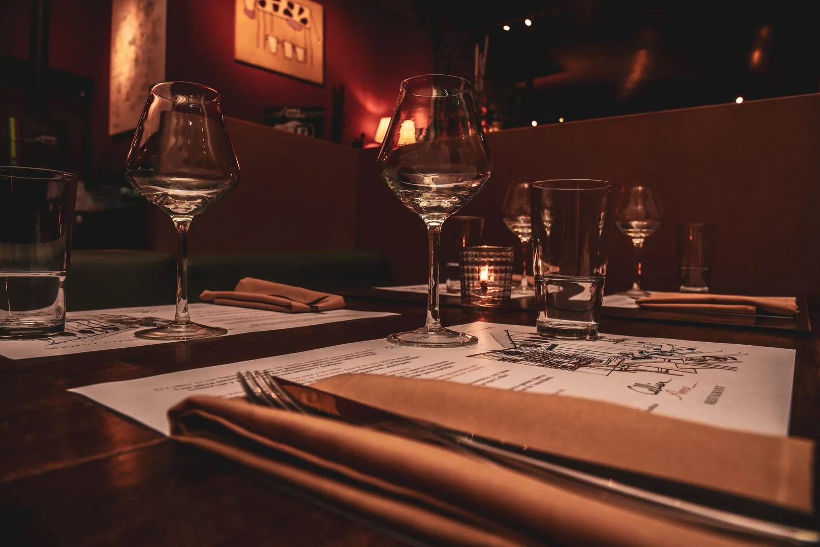 The warm dining room at Spice Affair