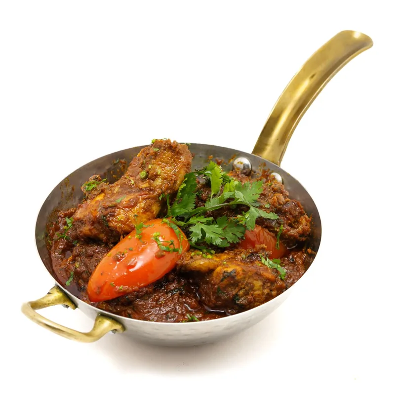 Chicken Chettinad with dry red chilli and coconut