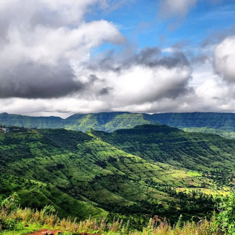 Green valley and hills at Mahabaleshwar, Maharashtra