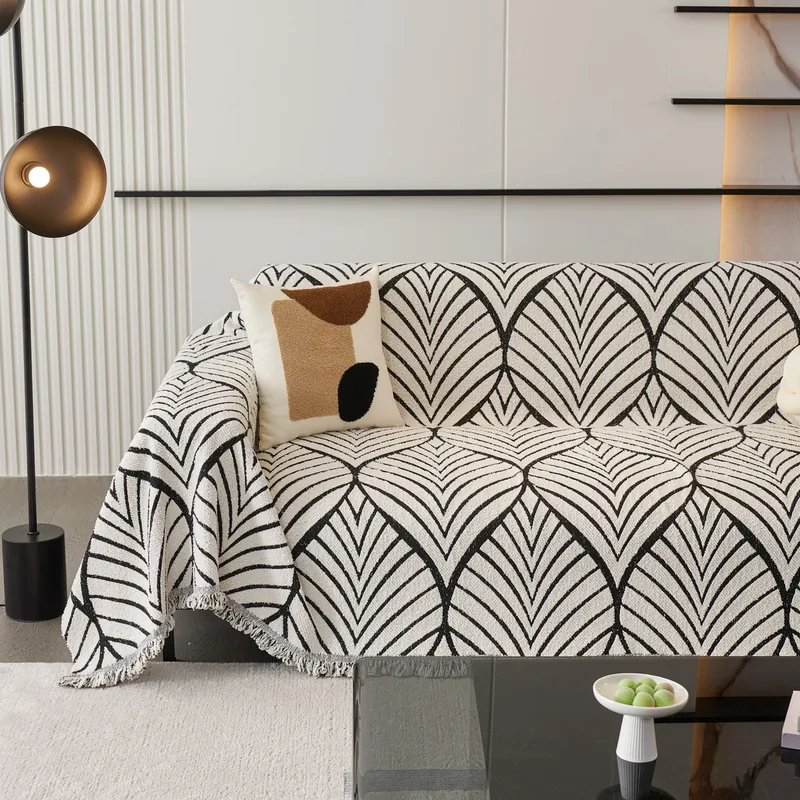 Handmade decorative cushions on a sofa
