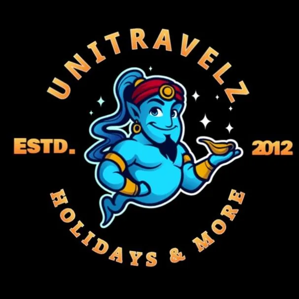 Unitravelz logo — blue genie